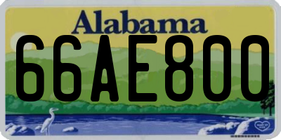 AL license plate 66AE800