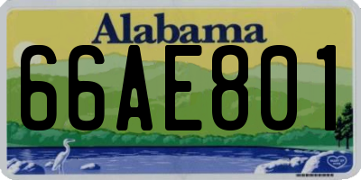 AL license plate 66AE801