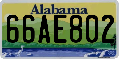 AL license plate 66AE802