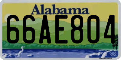 AL license plate 66AE804