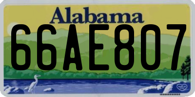 AL license plate 66AE807