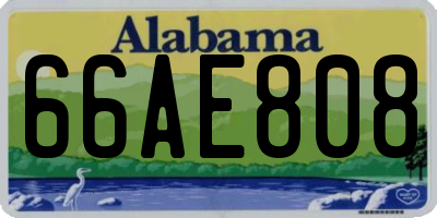 AL license plate 66AE808