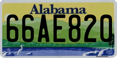 AL license plate 66AE820