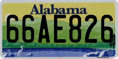 AL license plate 66AE826