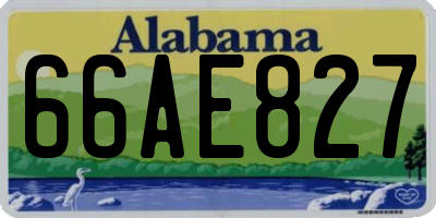 AL license plate 66AE827