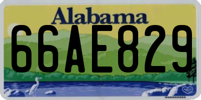 AL license plate 66AE829