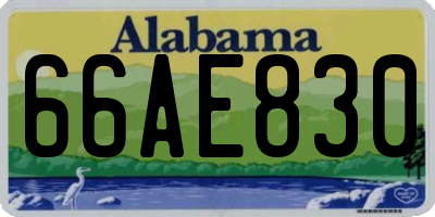 AL license plate 66AE830