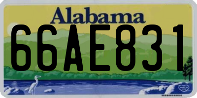 AL license plate 66AE831