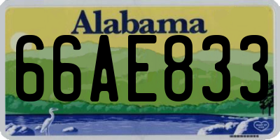 AL license plate 66AE833