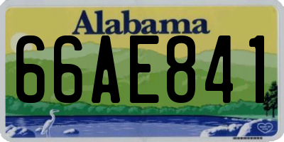 AL license plate 66AE841