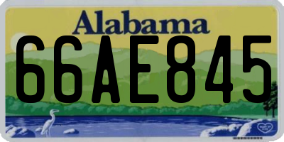 AL license plate 66AE845