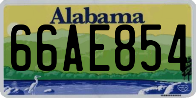 AL license plate 66AE854