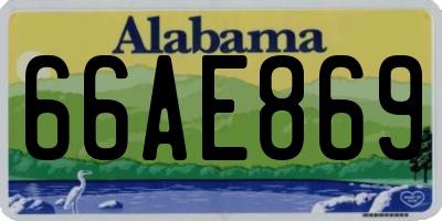 AL license plate 66AE869