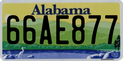 AL license plate 66AE877