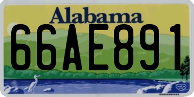 AL license plate 66AE891