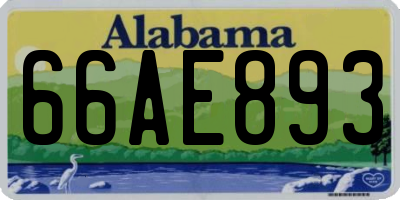 AL license plate 66AE893