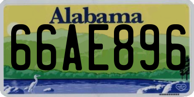 AL license plate 66AE896