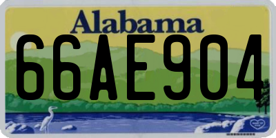 AL license plate 66AE904