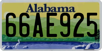 AL license plate 66AE925