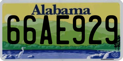 AL license plate 66AE929