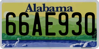 AL license plate 66AE930
