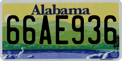 AL license plate 66AE936