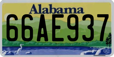 AL license plate 66AE937