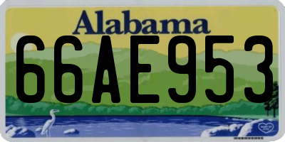 AL license plate 66AE953