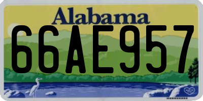 AL license plate 66AE957