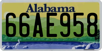 AL license plate 66AE958