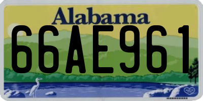 AL license plate 66AE961