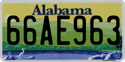 AL license plate 66AE963