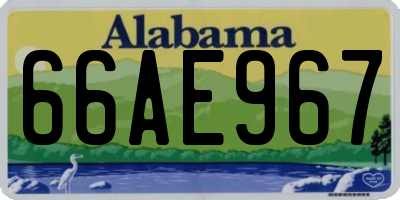 AL license plate 66AE967