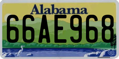 AL license plate 66AE968