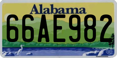 AL license plate 66AE982