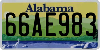 AL license plate 66AE983