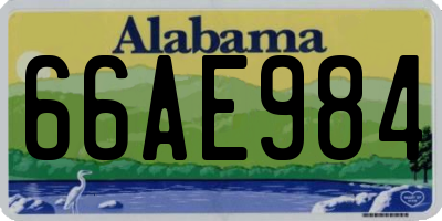 AL license plate 66AE984