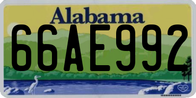 AL license plate 66AE992