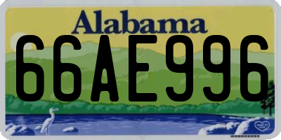 AL license plate 66AE996