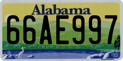 AL license plate 66AE997