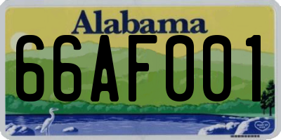 AL license plate 66AF001