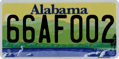 AL license plate 66AF002