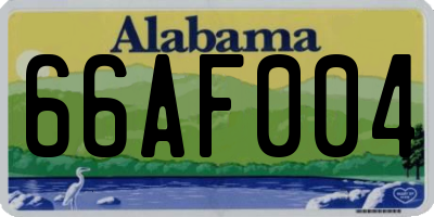 AL license plate 66AF004