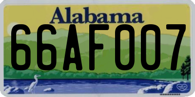 AL license plate 66AF007