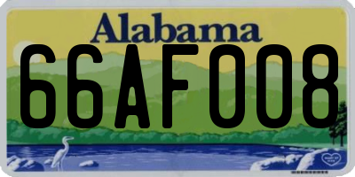 AL license plate 66AF008