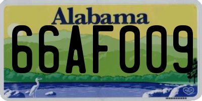 AL license plate 66AF009