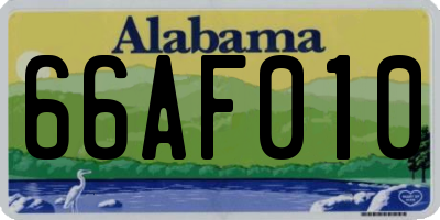 AL license plate 66AF010