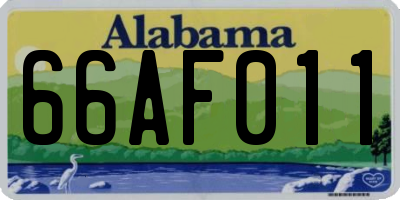 AL license plate 66AF011
