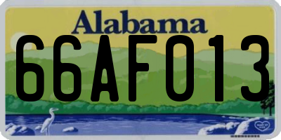 AL license plate 66AF013