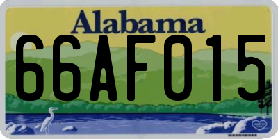 AL license plate 66AF015